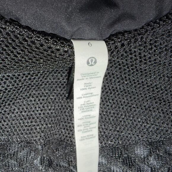 Lululemon Sleet Street Long Jacket Black Size 6 600-Fill Puffer Coat Winter Ski - Picture 9 of 10